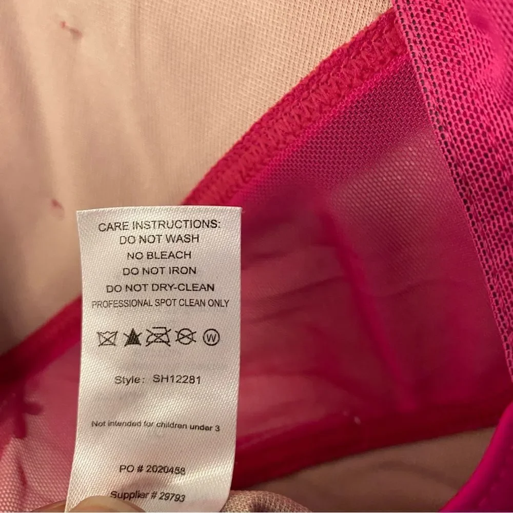 Weissman elite dance costume hot pink Rhinestone lyrical Joy SH12281 IC 7/8